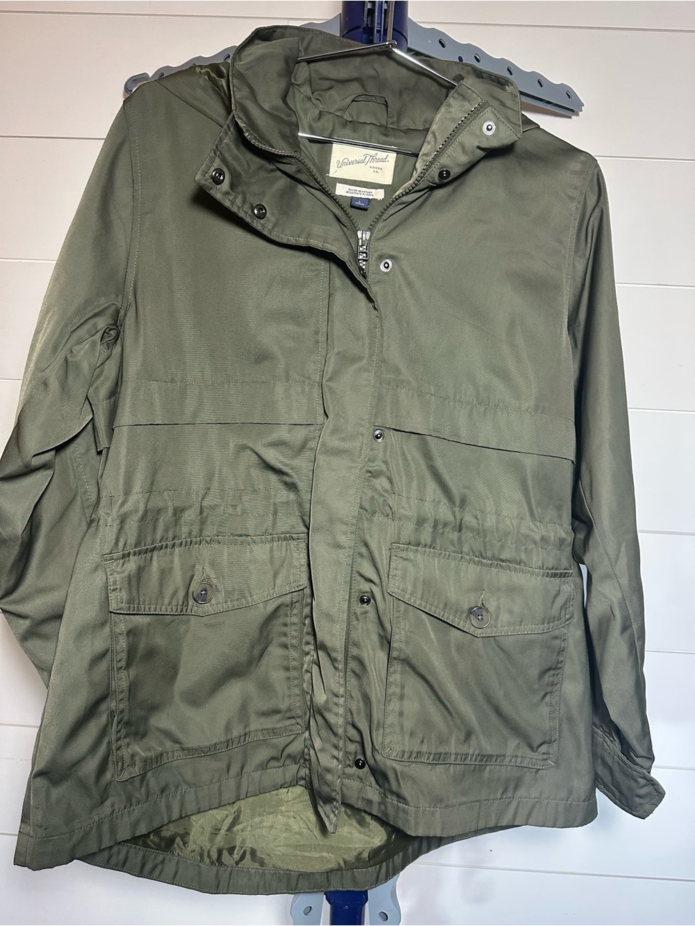 #102 Universal Thread Olive Green Hooded Field Jacket